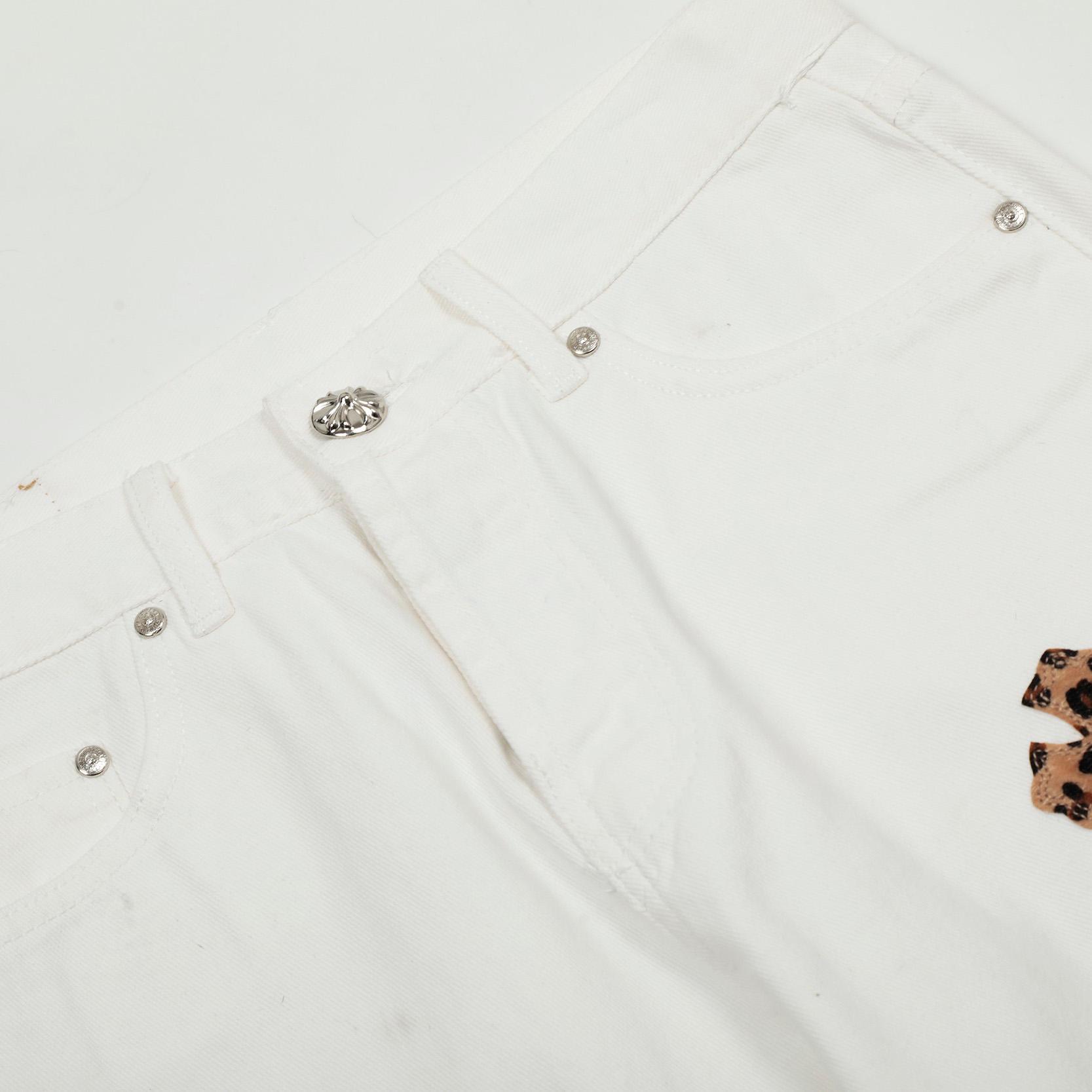 Chrome Hearts Cross Patch Jeans - PerfectKickZ