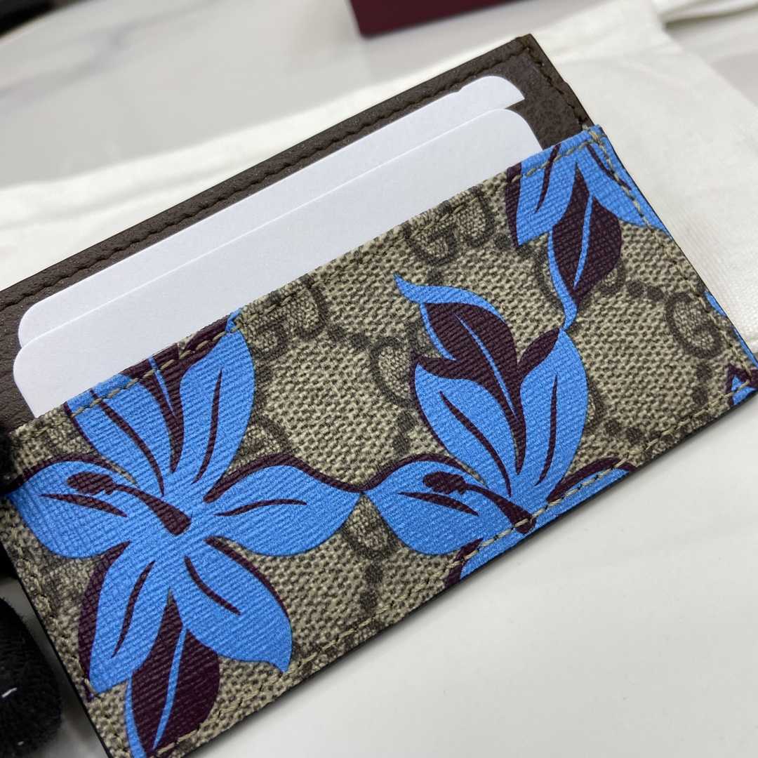 Gucci GG Printed Card Case Wallet - PerfectKickZ