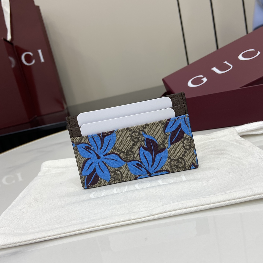 Gucci GG Printed Card Case Wallet - PerfectKickZ