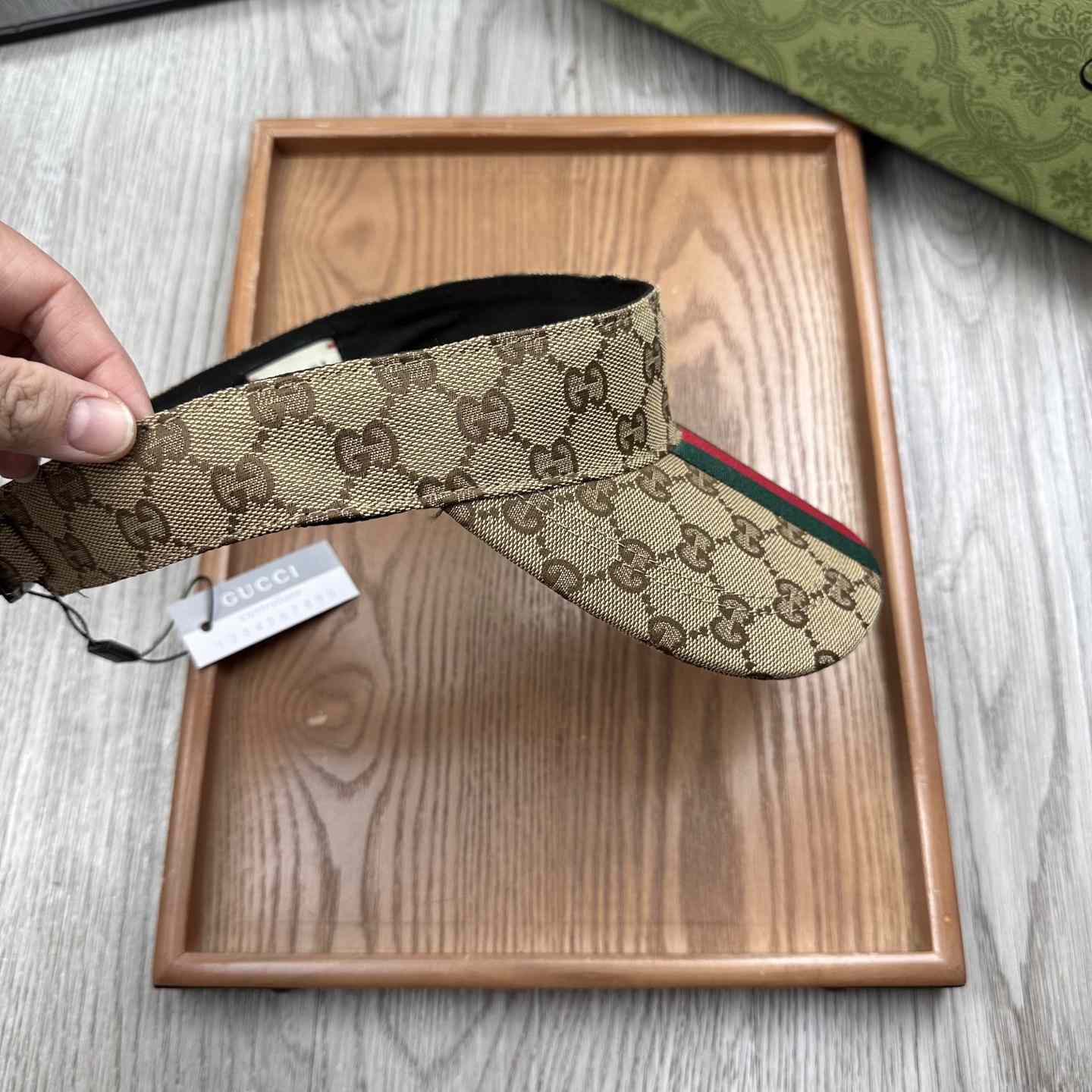 Gucci Original GG Canvas Visor With Web - 