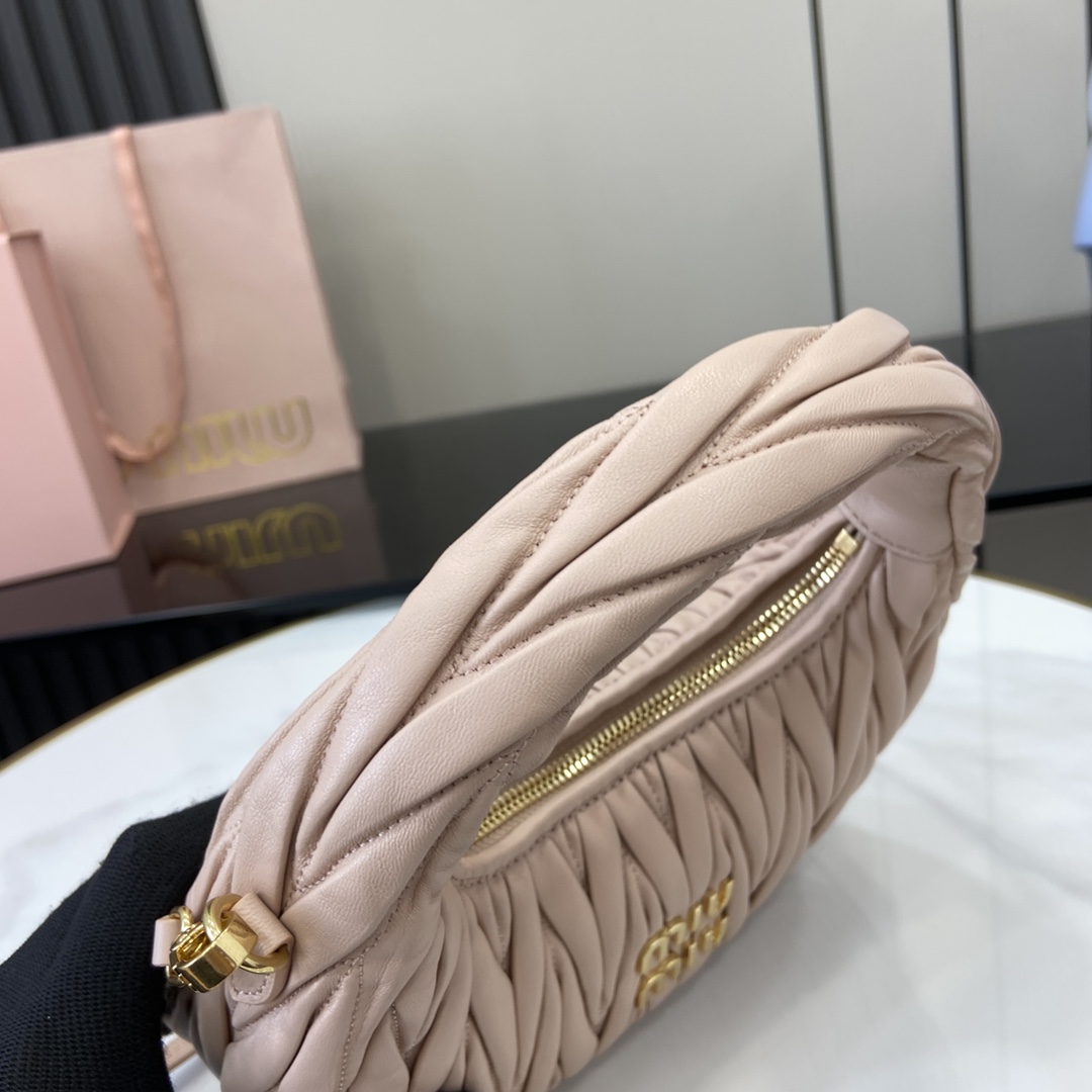 Miu Miu Wander Matelassé Nappa Leather Hobo Bag - PerfectKickZ