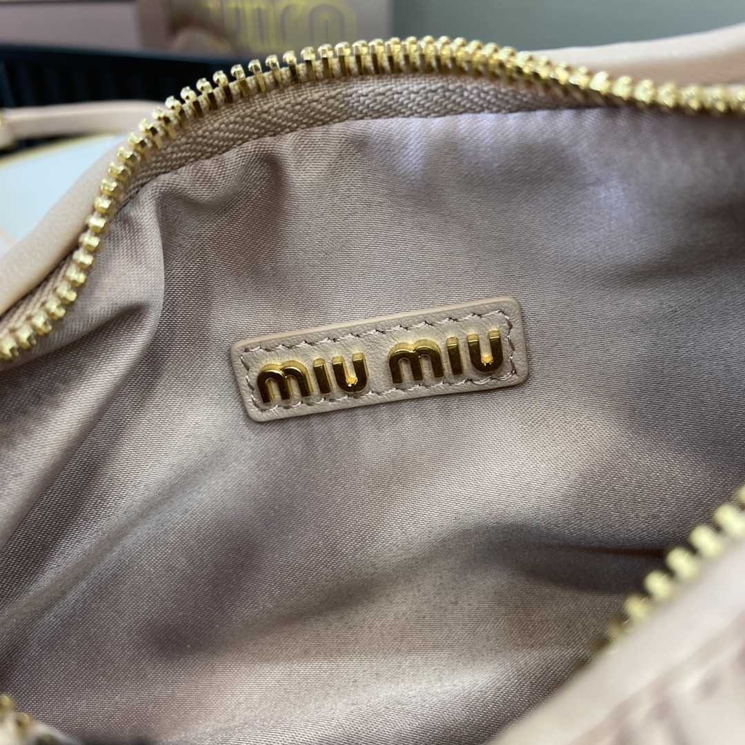 Miu Miu Wander Matelassé Nappa Leather Hobo Bag - PerfectKickZ