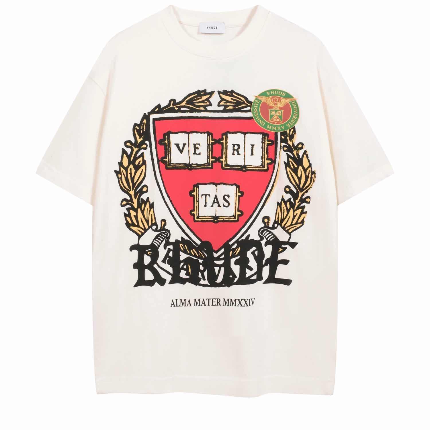 Rhude Runway Plaque T-Shirt 'Vintage White'  - PerfectKickZ