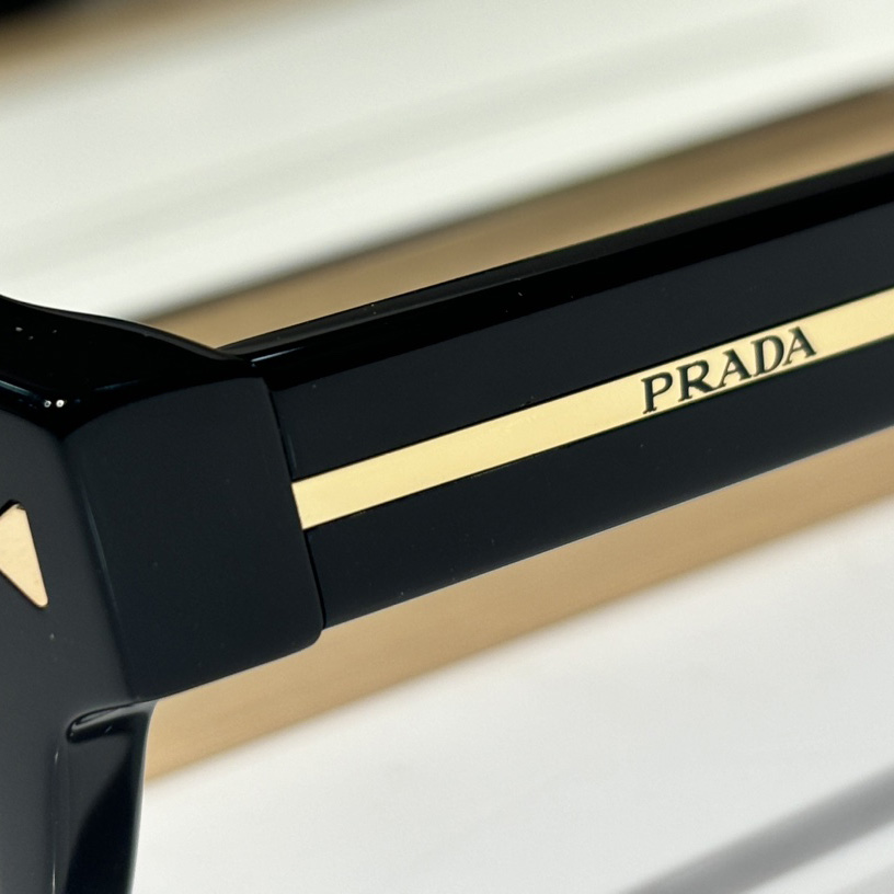 Prada Sunglasses With Iconic Metal Plaque   SPR A16SF - PerfectKickZ