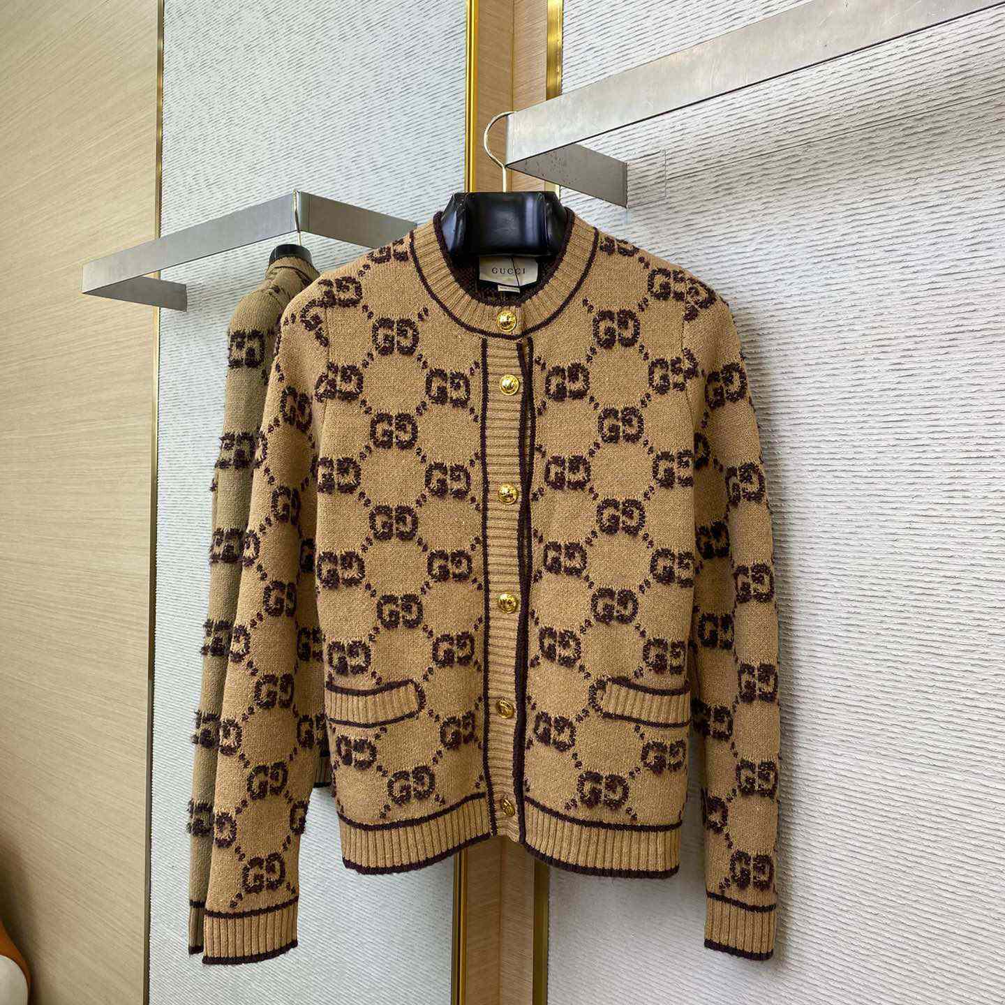 Gucci GG Wool Bouclé Jacquard Cardigan - PerfectKickZ