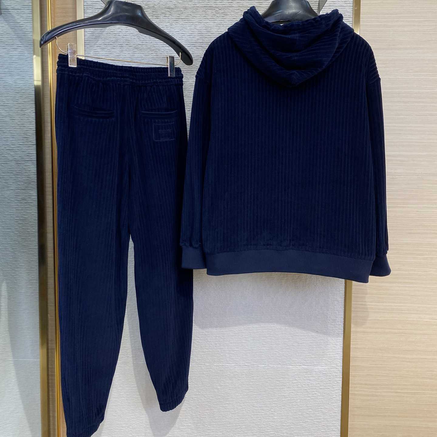 Fendi Blue Velvet Sweatshirt And Corduroy Trousers - PerfectKickZ