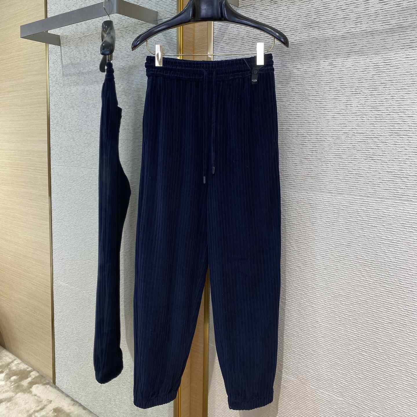 Fendi Blue Velvet Sweatshirt And Corduroy Trousers - PerfectKickZ