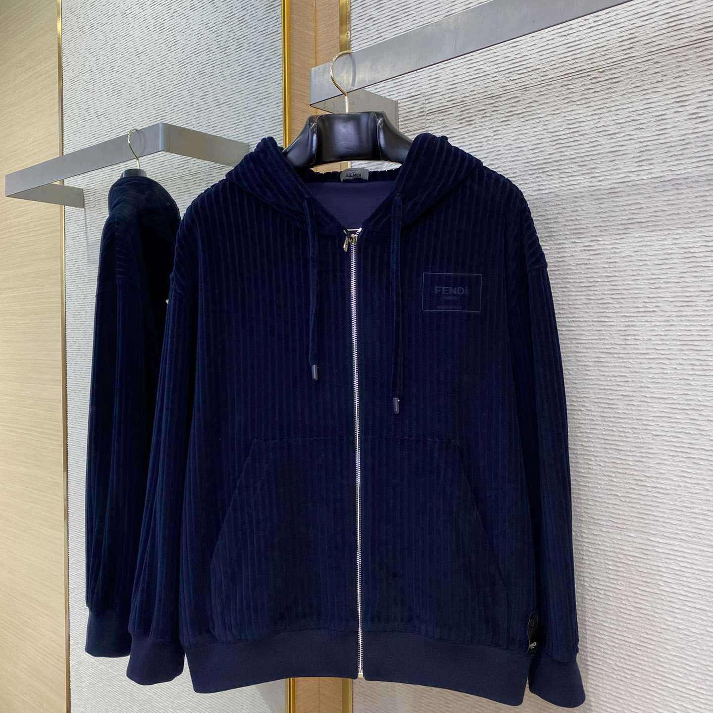 Fendi Blue Velvet Sweatshirt And Corduroy Trousers - PerfectKickZ
