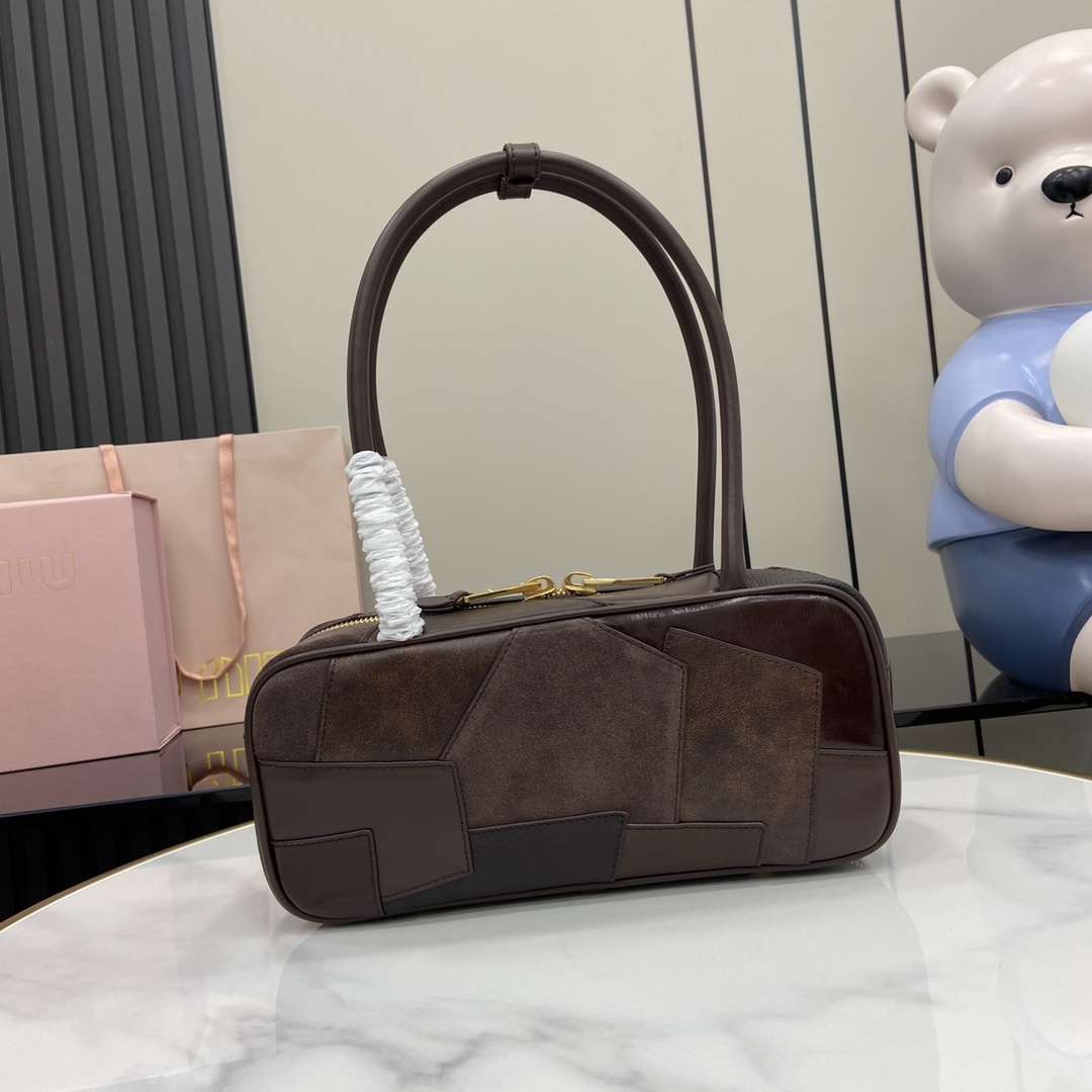 Miu Miu Beau Leather Patchwork Bag - PerfectKickZ