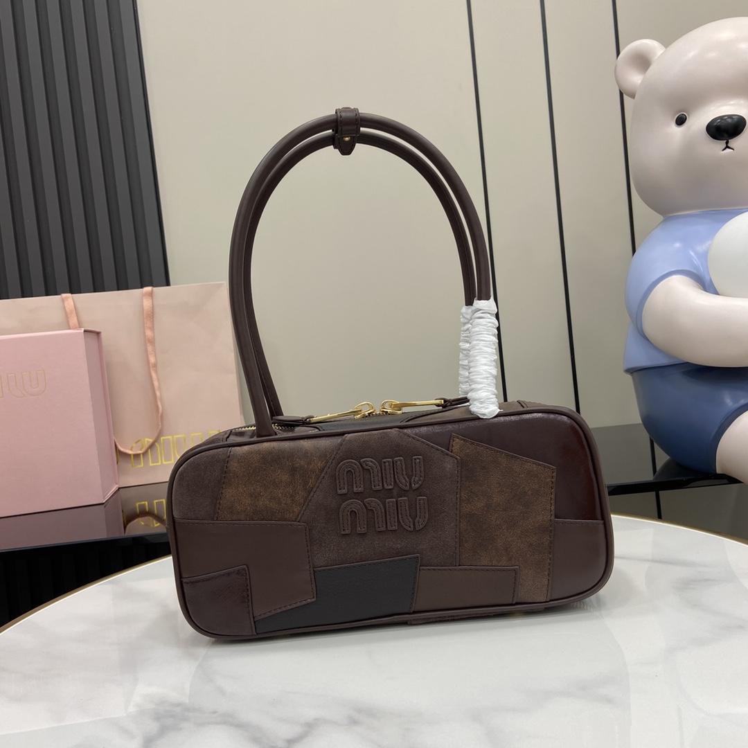 Miu Miu Beau Leather Patchwork Bag - PerfectKickZ