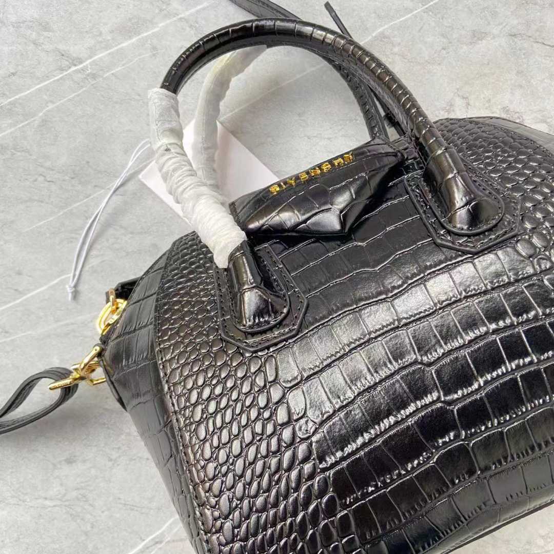Givenchy Mini Antigona Bag In Crocodile Effect Leather - PerfectKickZ