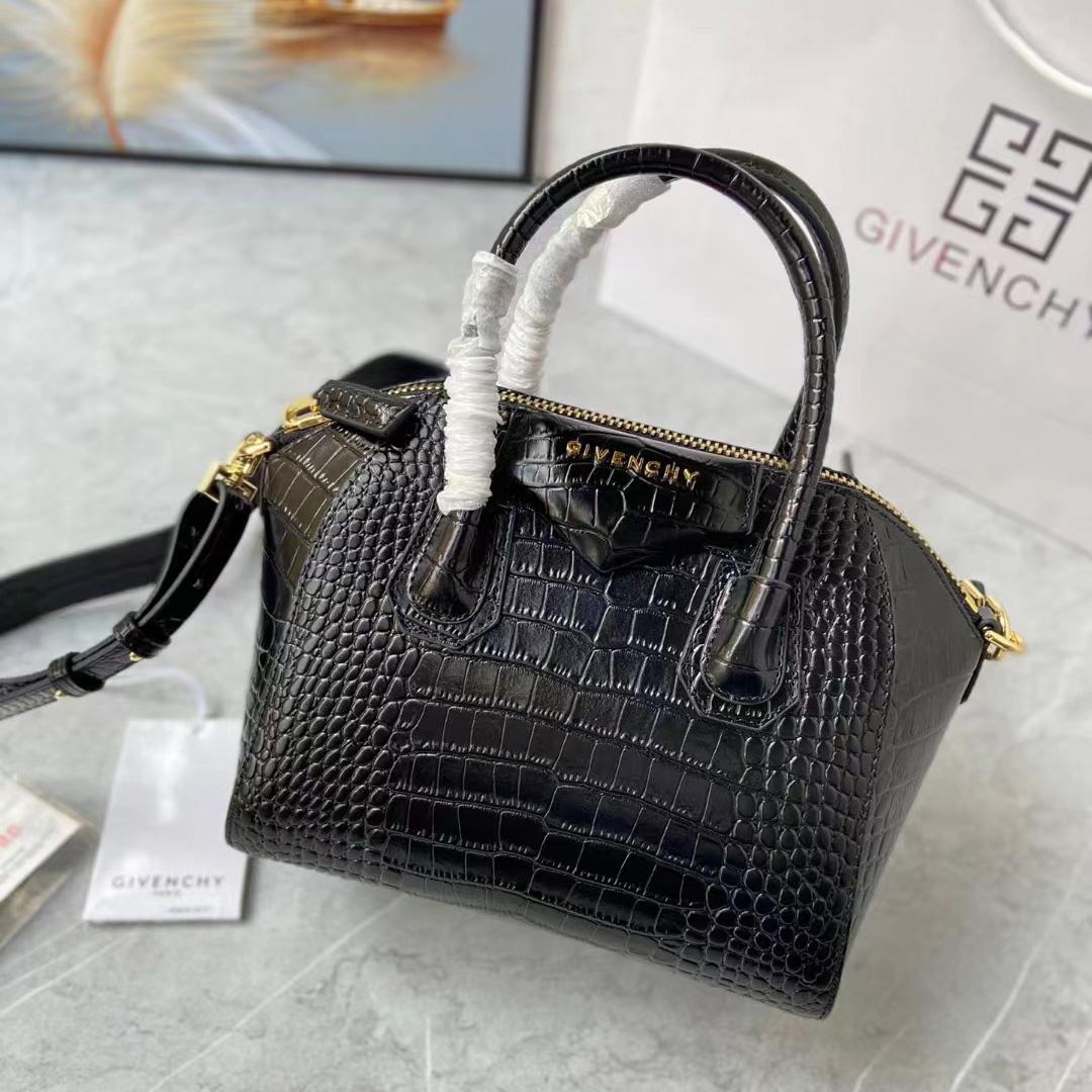 Givenchy Mini Antigona Bag In Crocodile Effect Leather - PerfectKickZ