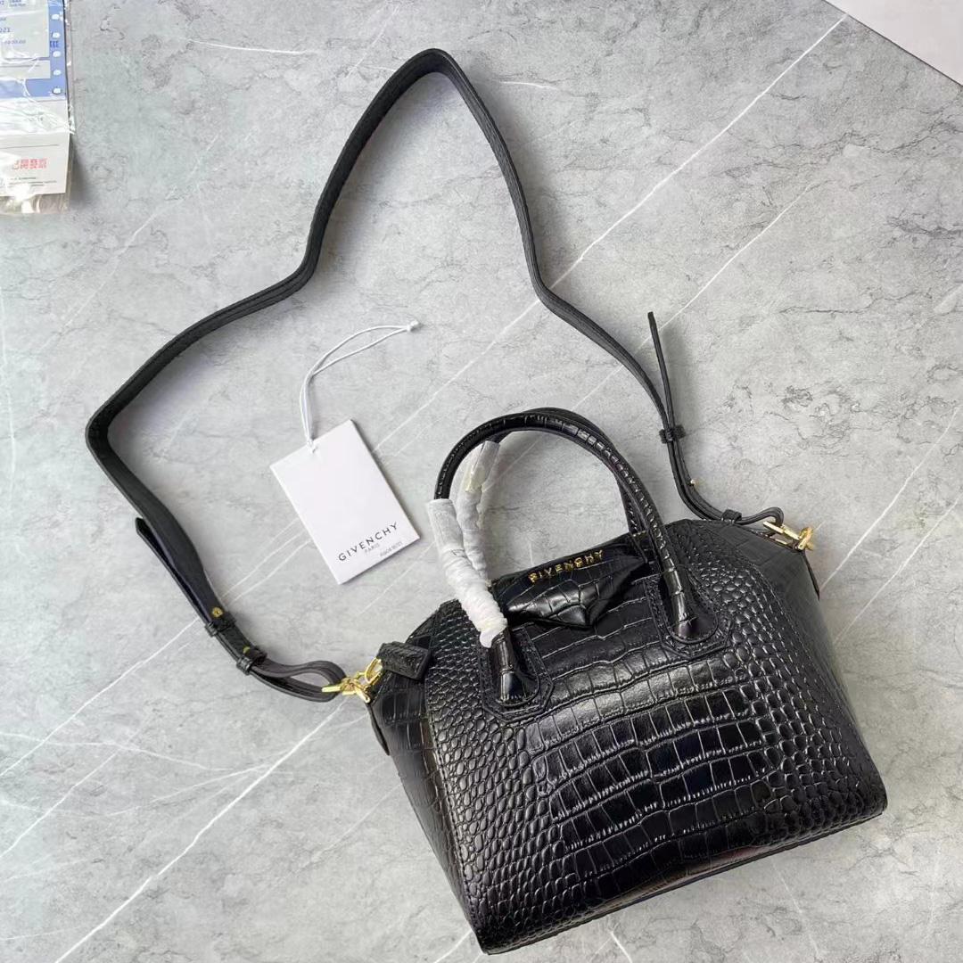 Givenchy Mini Antigona Bag In Crocodile Effect Leather - PerfectKickZ