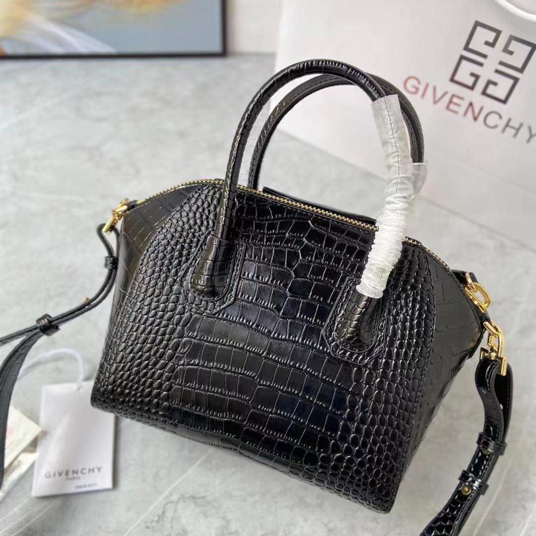 Givenchy Mini Antigona Bag In Crocodile Effect Leather - PerfectKickZ