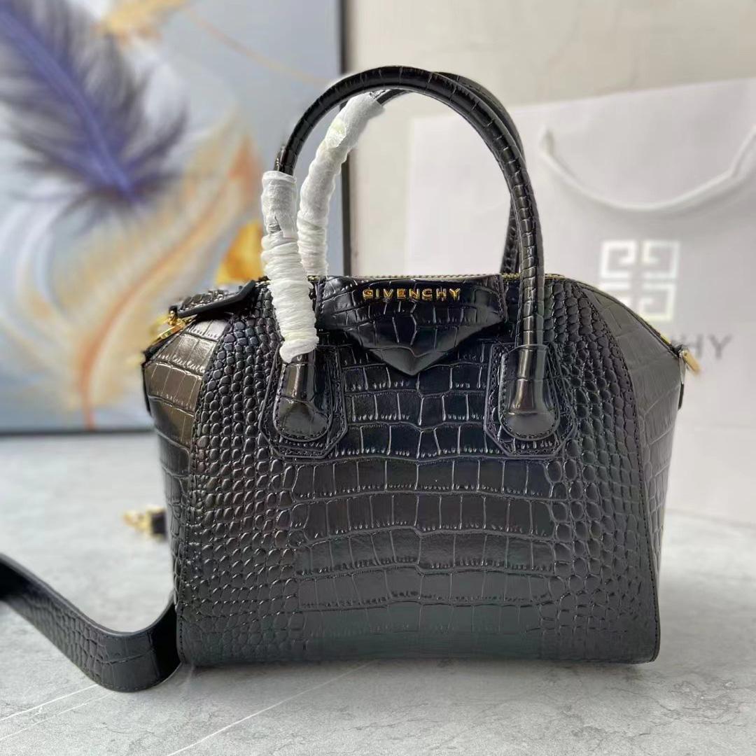 Givenchy Mini Antigona Bag In Crocodile Effect Leather - PerfectKickZ