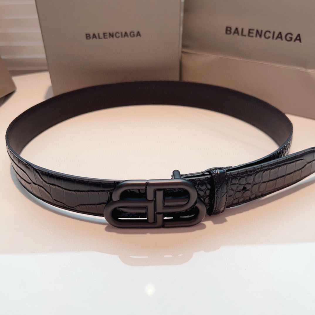 Balenciaga Leather Belt - PerfectKickZ