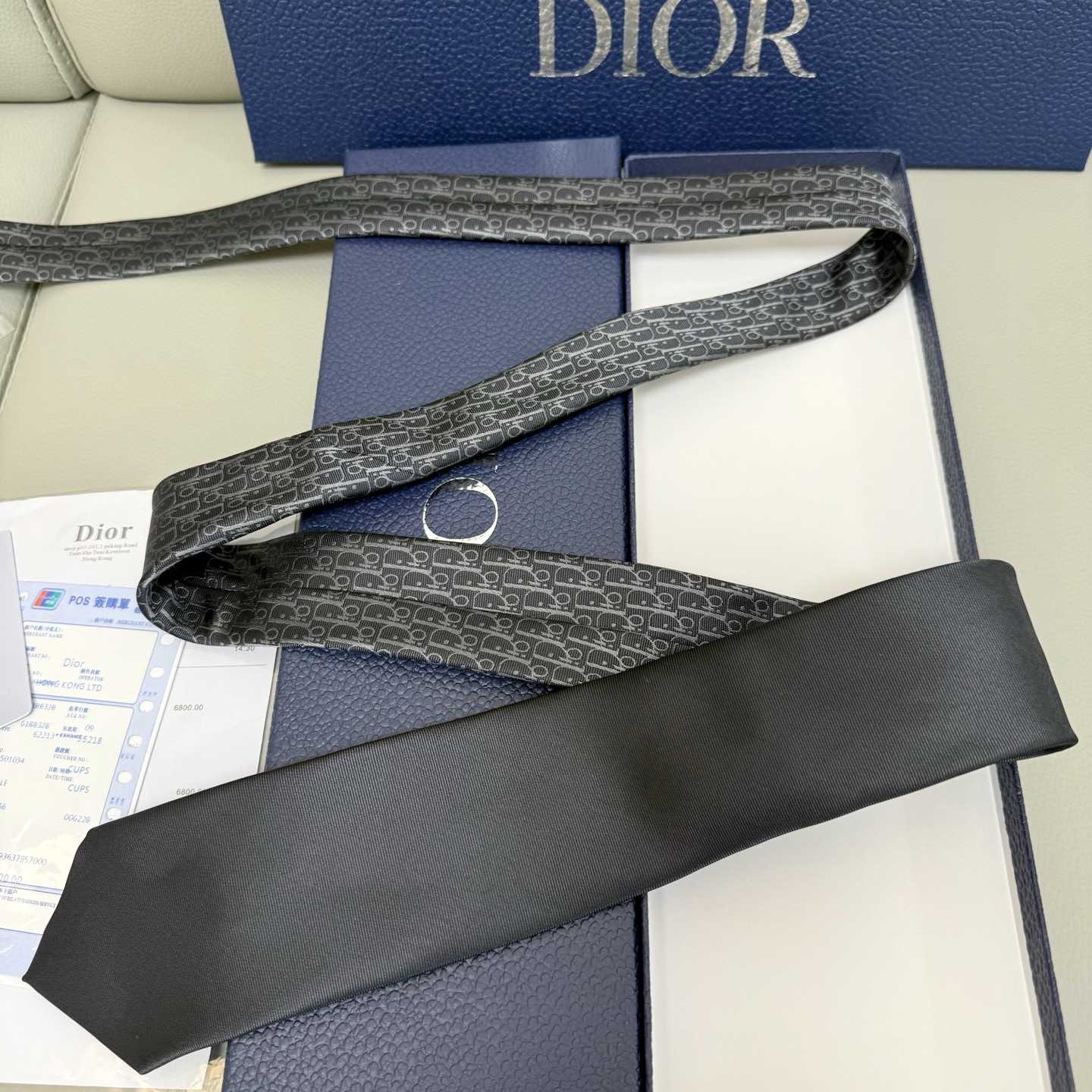 Dior Striped Dior Oblique Tie - PerfectKickZ