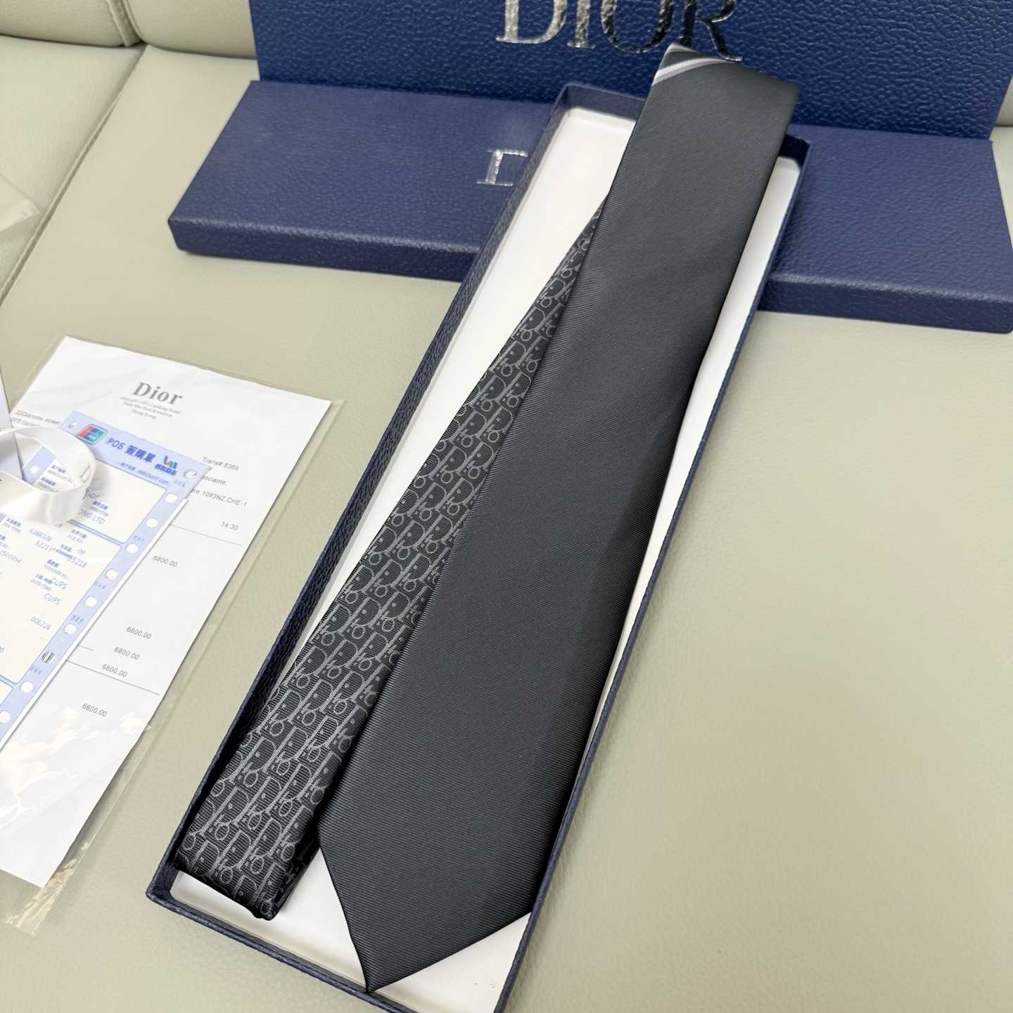 Dior Striped Dior Oblique Tie - PerfectKickZ