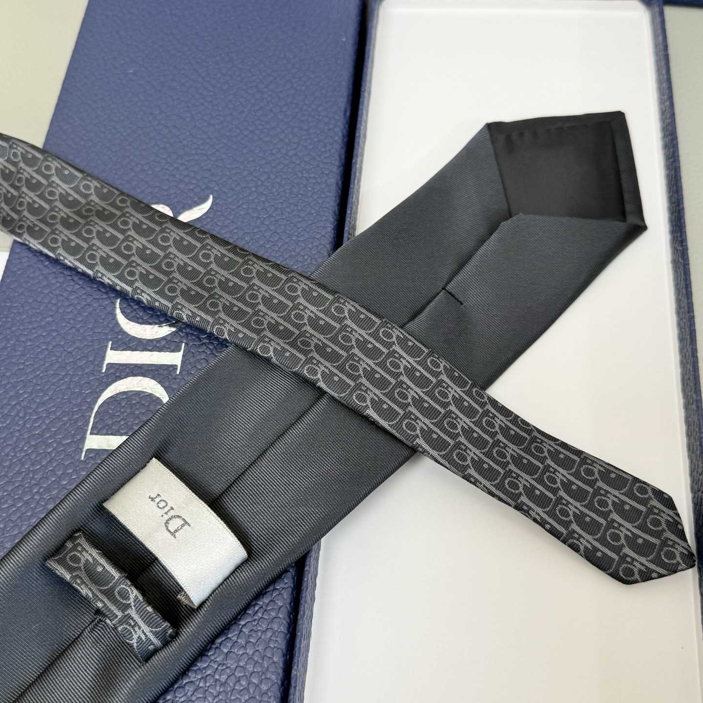 Dior Striped Dior Oblique Tie - PerfectKickZ
