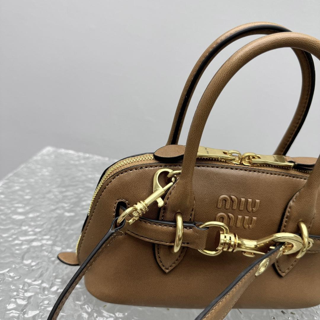 Miu Miu Aventure Leather Tote Bag (21x 8x 13cm) - PerfectKickZ