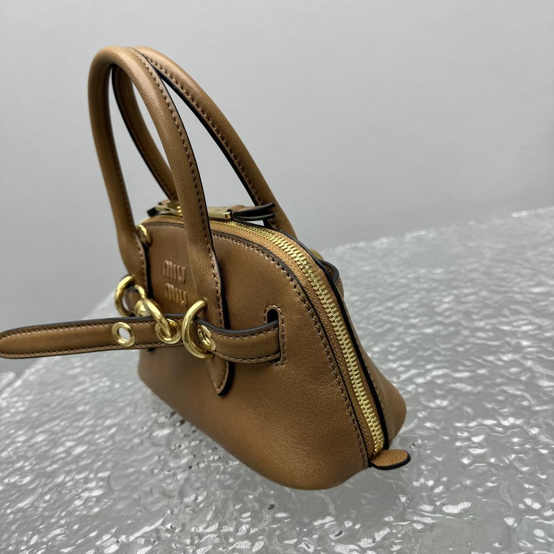 Miu Miu Aventure Leather Tote Bag (21x 8x 13cm) - PerfectKickZ