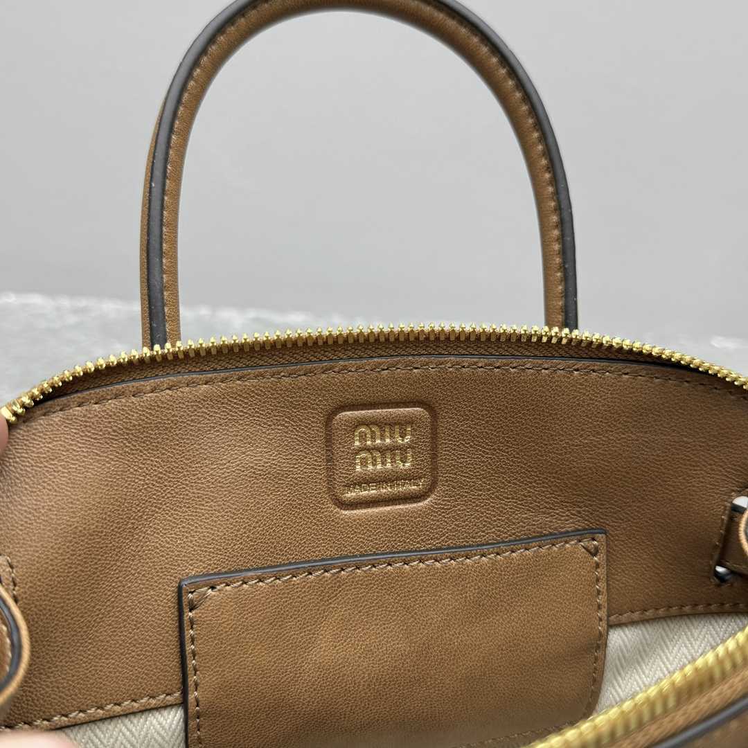 Miu Miu Aventure Leather Tote Bag (21x 8x 13cm) - PerfectKickZ