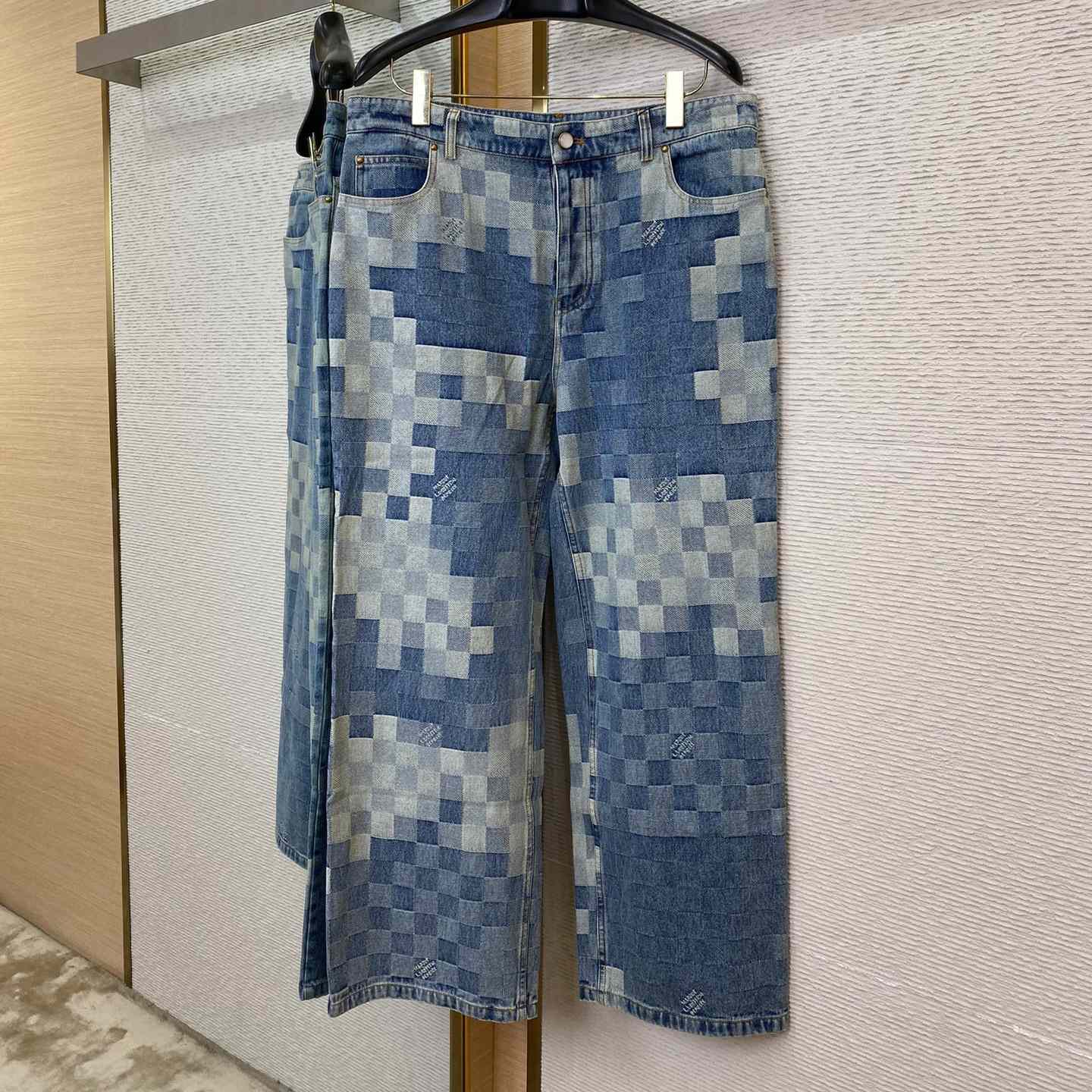 Louis Vuitton Damier Denim Pants - PerfectKickZ