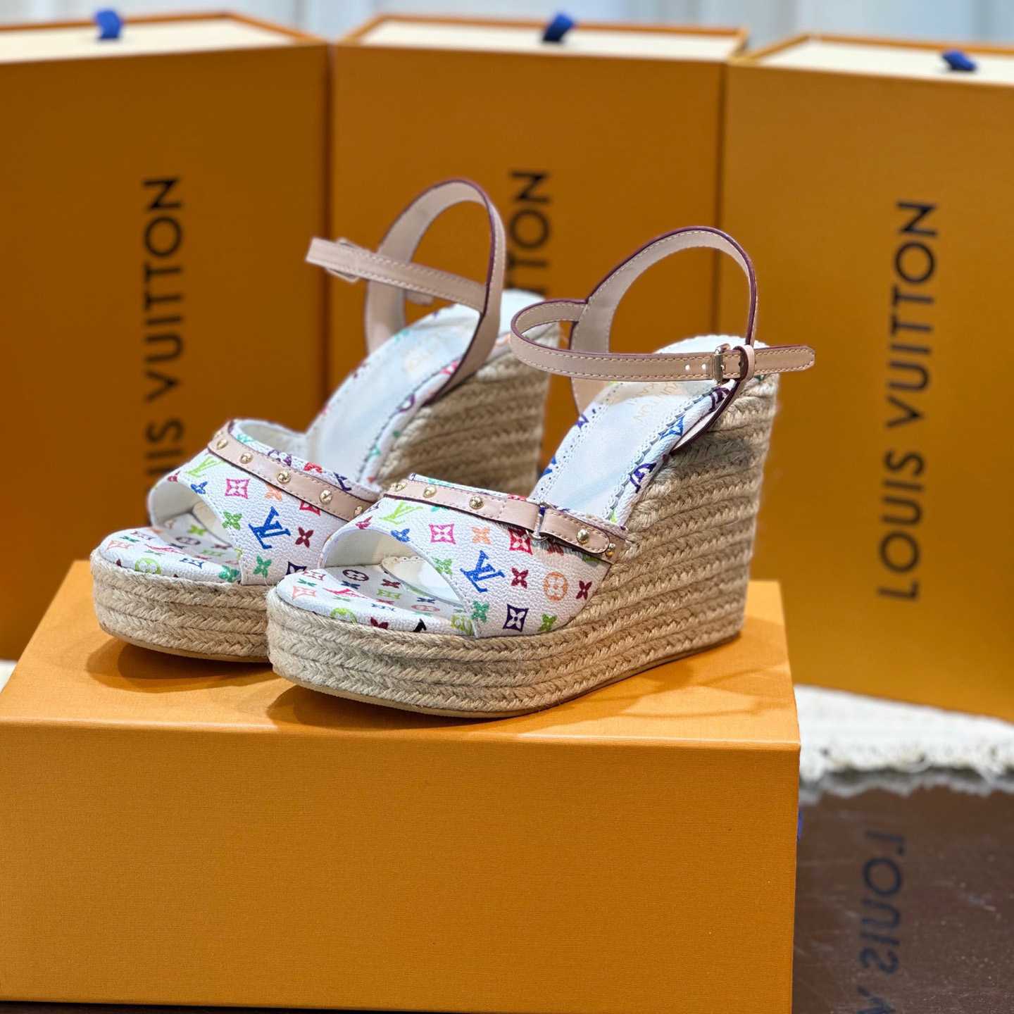 Louis Vuitton LV x TM Helios Wedge Sandal  1AGYX0 - PerfectKickZ