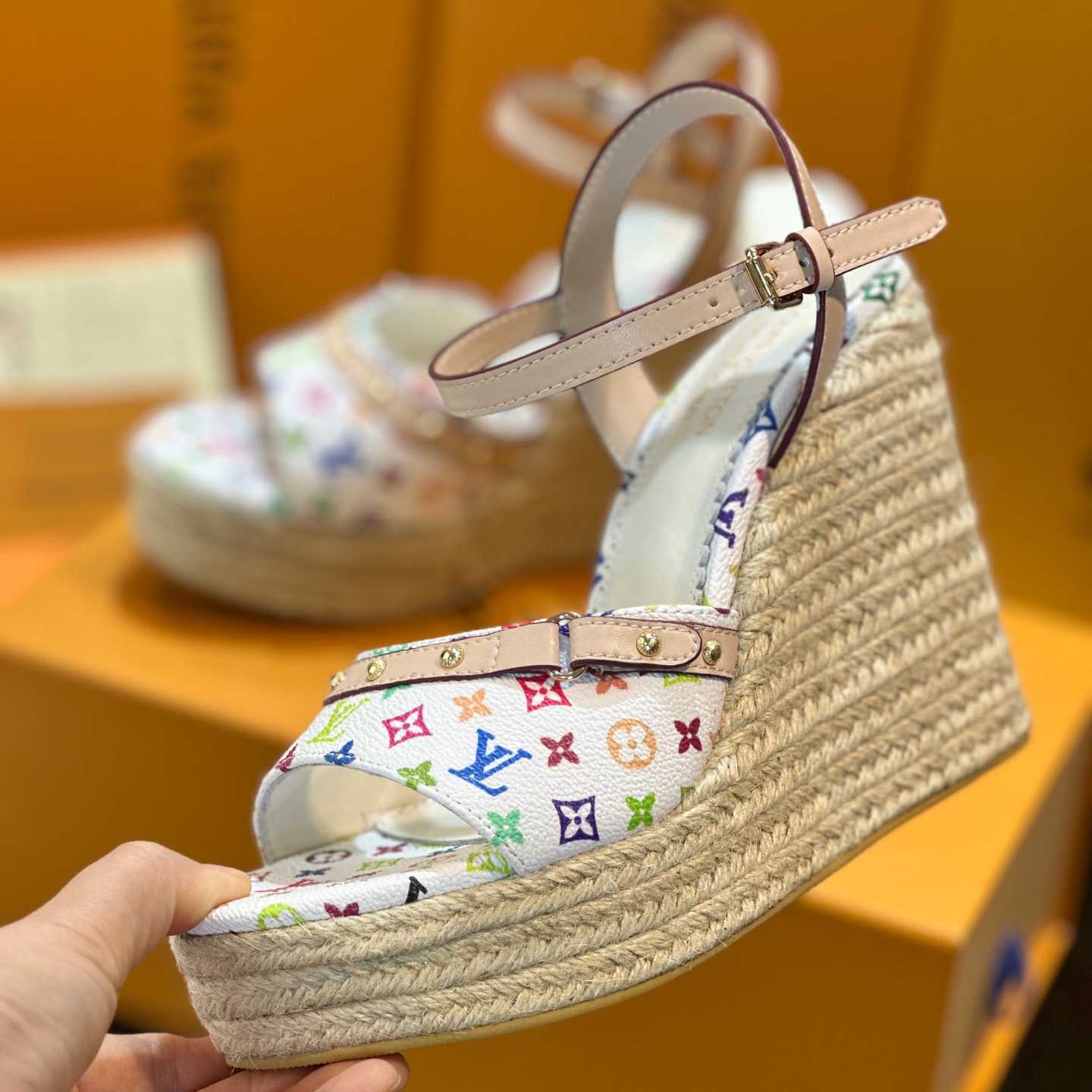 Louis Vuitton LV x TM Helios Wedge Sandal  1AGYX0 - PerfectKickZ