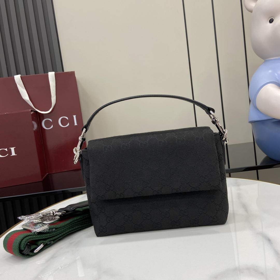Gucci Small GG Crossbody Bag With Web - PerfectKickZ