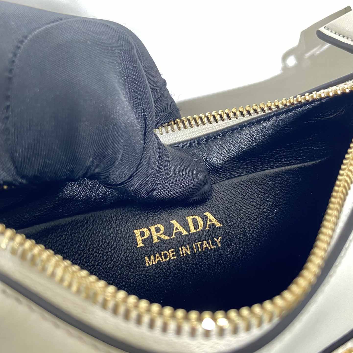 Prada Arqué Small Leather Shoulder Bag - PerfectKickZ