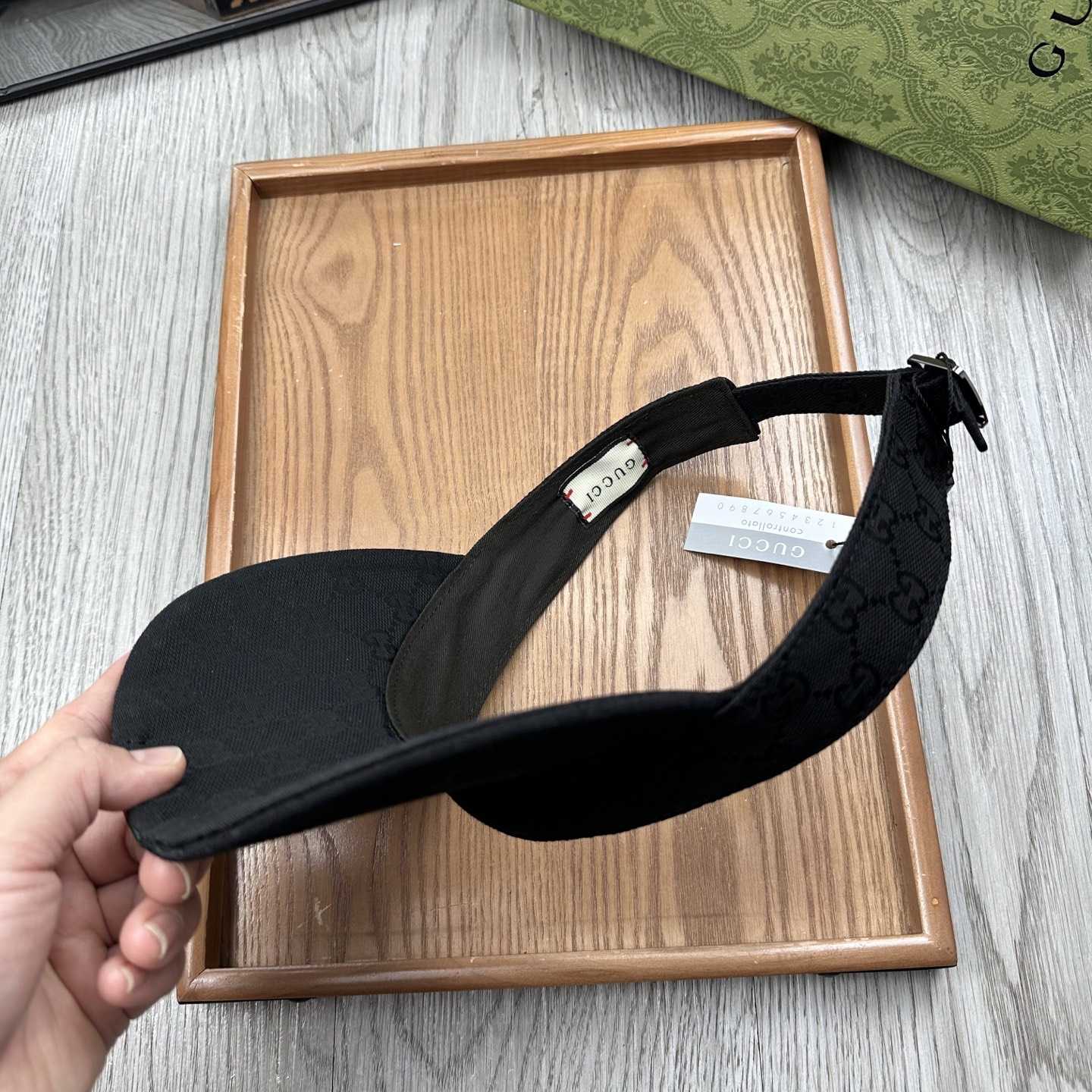 Gucci Original GG Canvas Visor With Web - PerfectKickZ