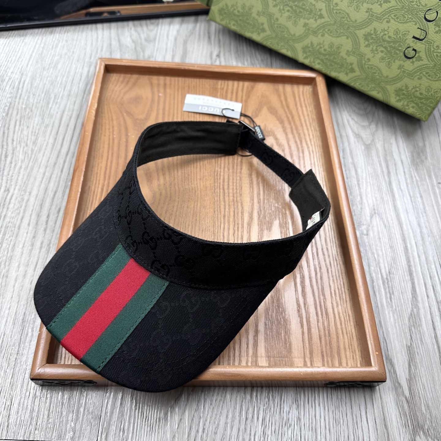 Gucci Original GG Canvas Visor With Web - PerfectKickZ