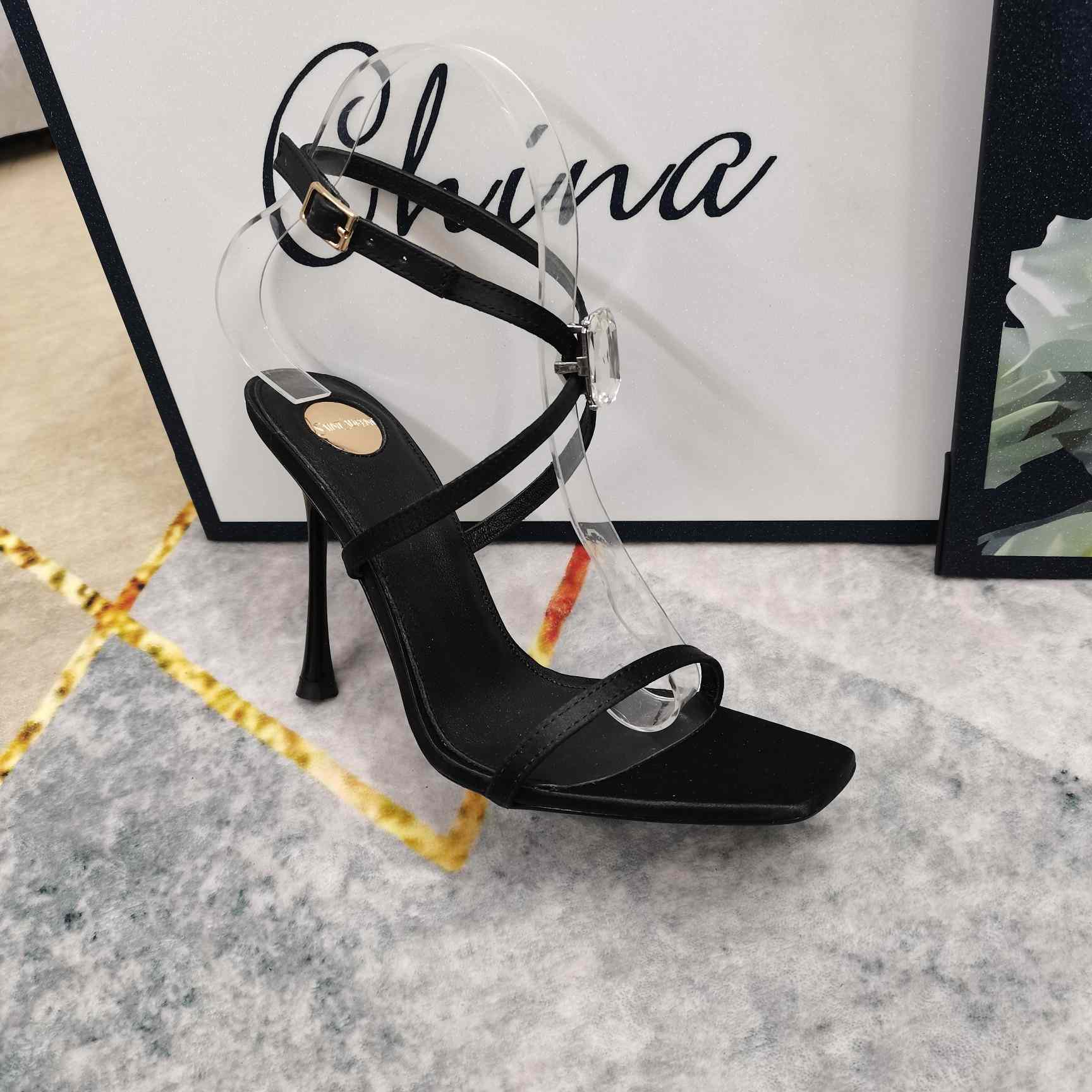 Saint Laurent Harlow Sandals In Satin Crepe And Crystals - PerfectKickZ