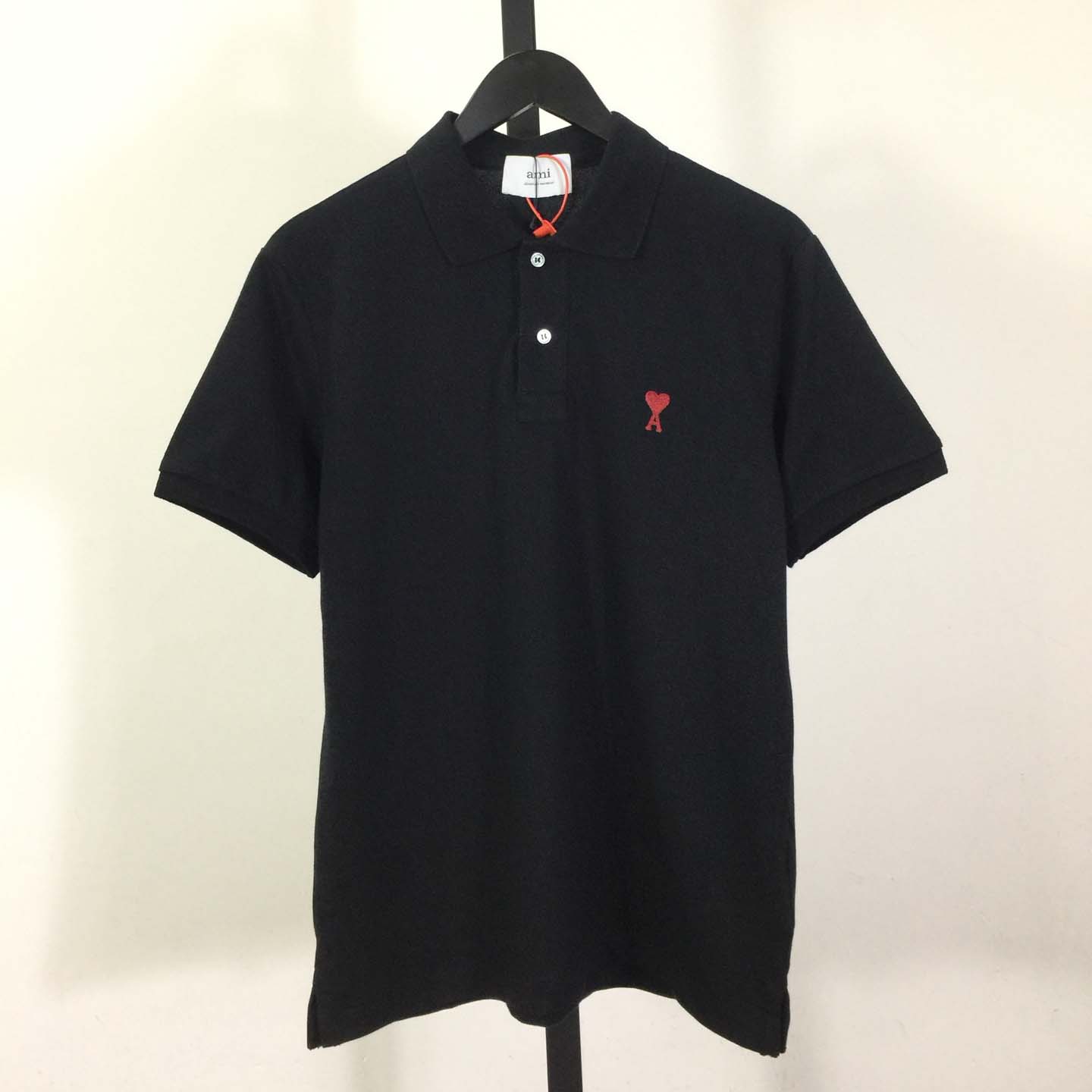 Ami Paris Ami De Coeur Embroidered Polo Shirt - PerfectKickZ