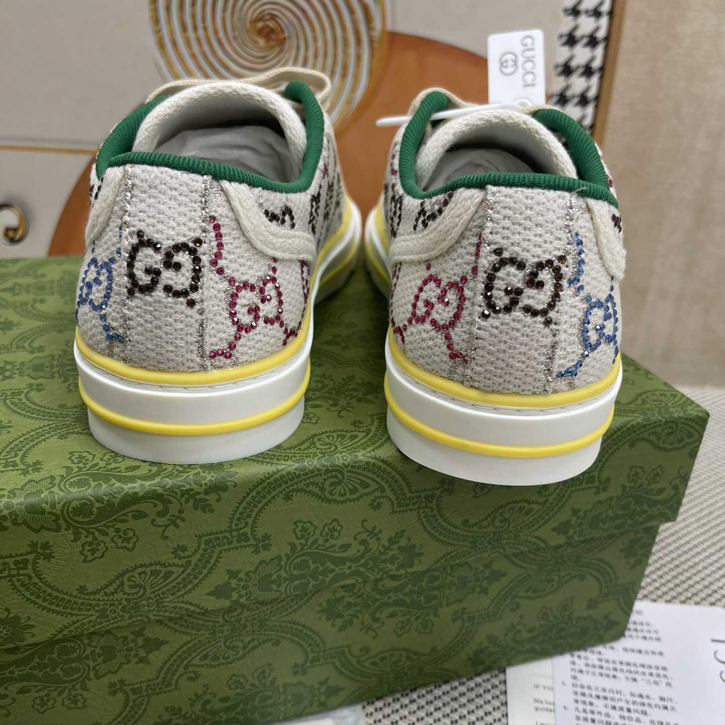 Gucci Crystal Low Top Sneakers  - PerfectKickZ