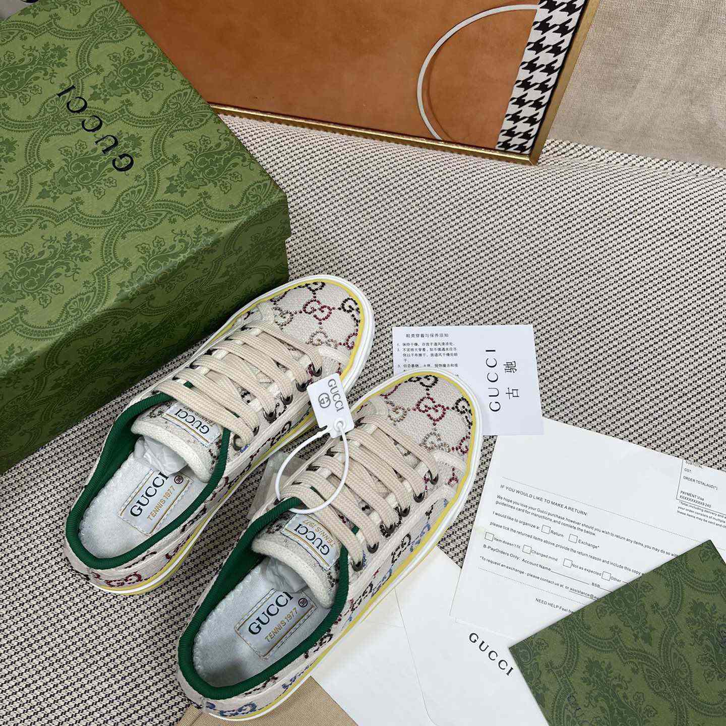 Gucci Crystal Low Top Sneakers  - PerfectKickZ