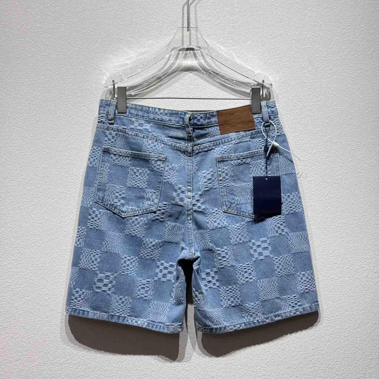Louis Vuitton Damier Denim Shorts   - PerfectKickZ