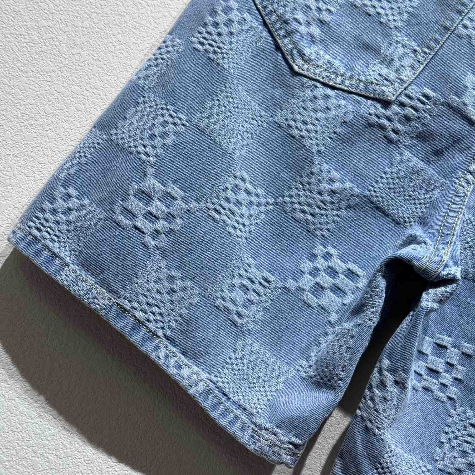 Louis Vuitton Damier Denim Shorts   - PerfectKickZ