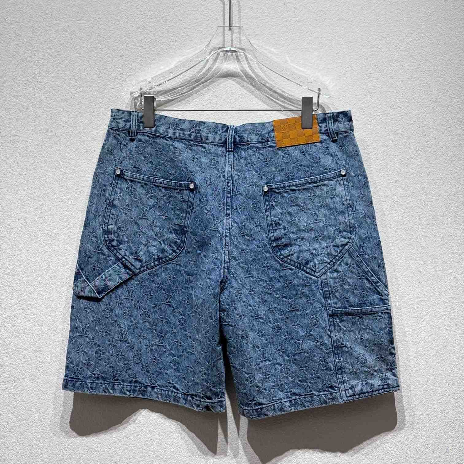 Louis Vuitton Monogram Denim Shorts - PerfectKickZ