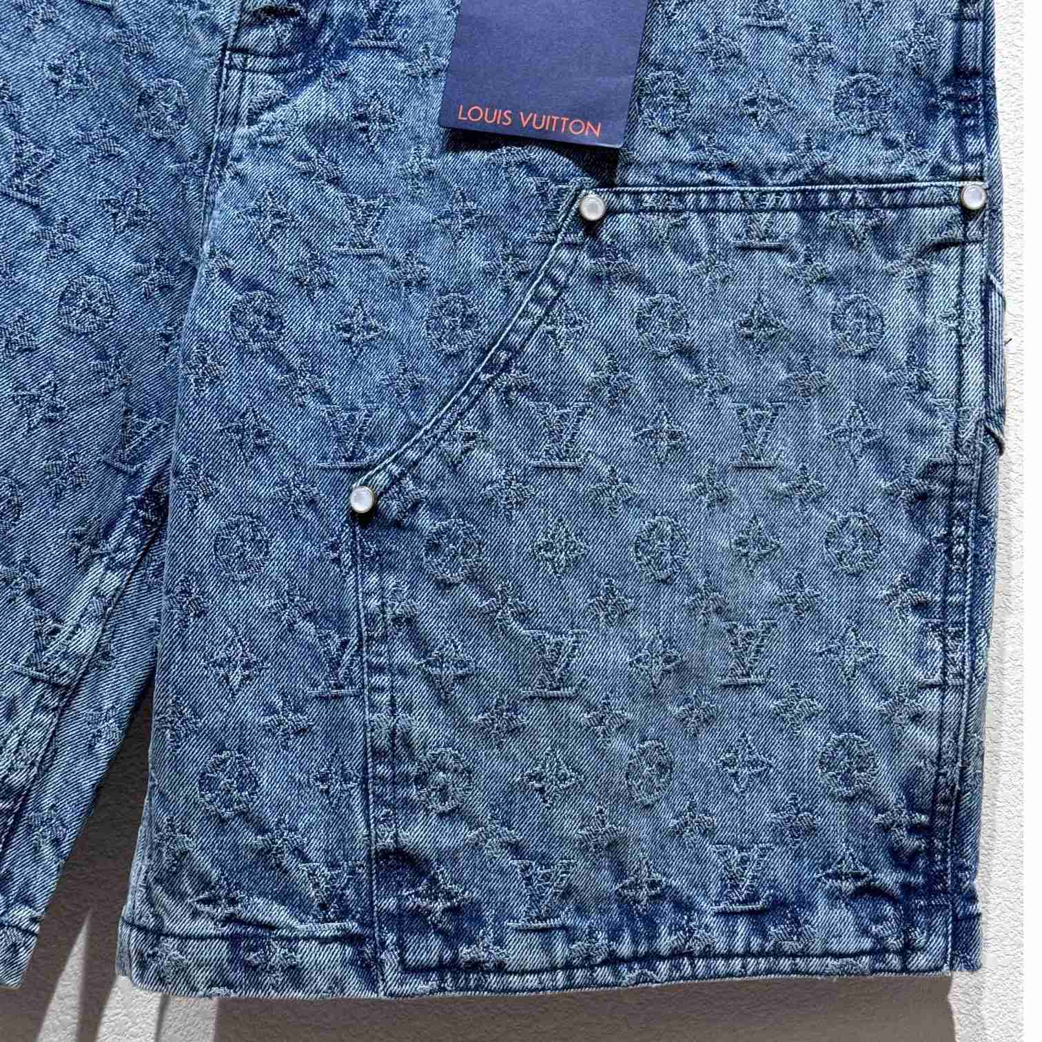 Louis Vuitton Monogram Denim Shorts - PerfectKickZ