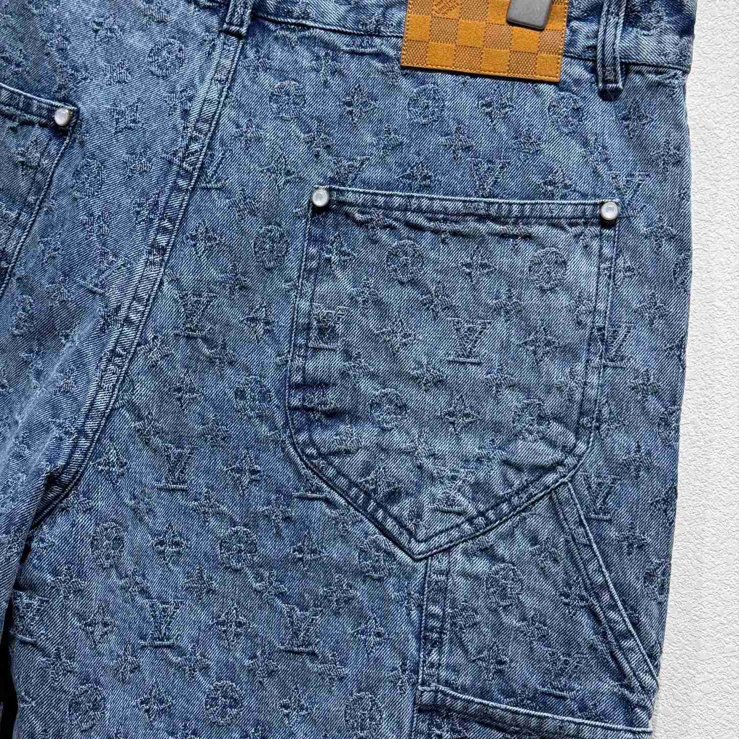Louis Vuitton Monogram Denim Shorts - PerfectKickZ