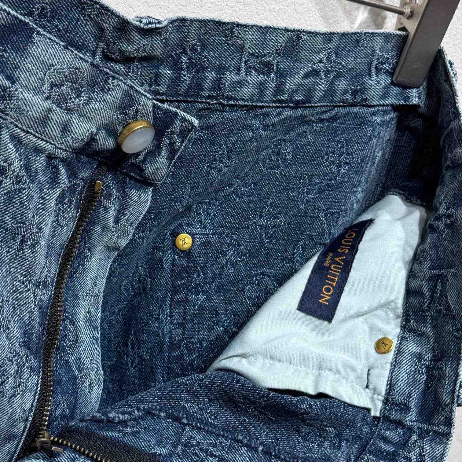 Louis Vuitton Monogram Denim Shorts - PerfectKickZ