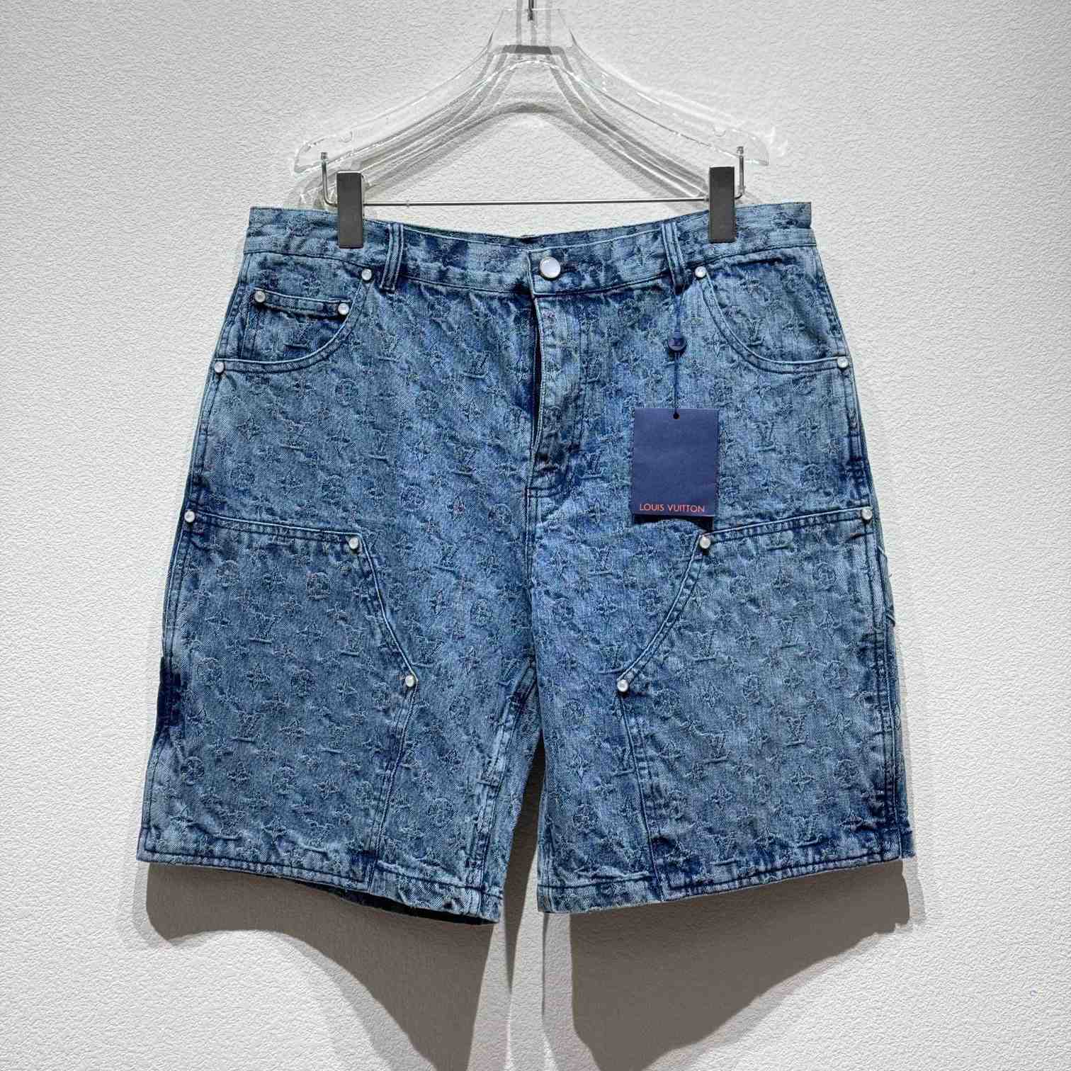 Louis Vuitton Monogram Denim Shorts - PerfectKickZ