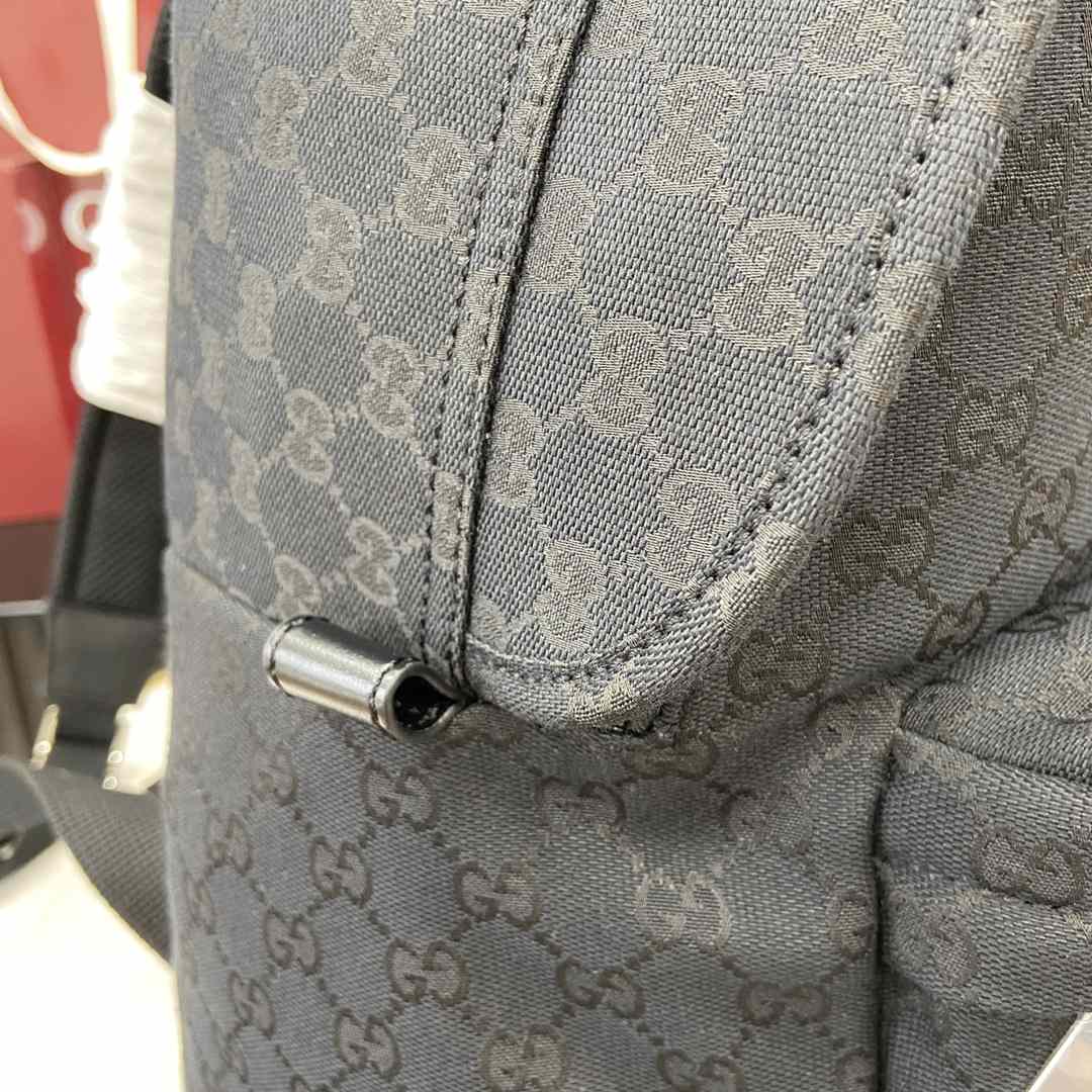 Gucci Medium GG Backpack With Web - PerfectKickZ