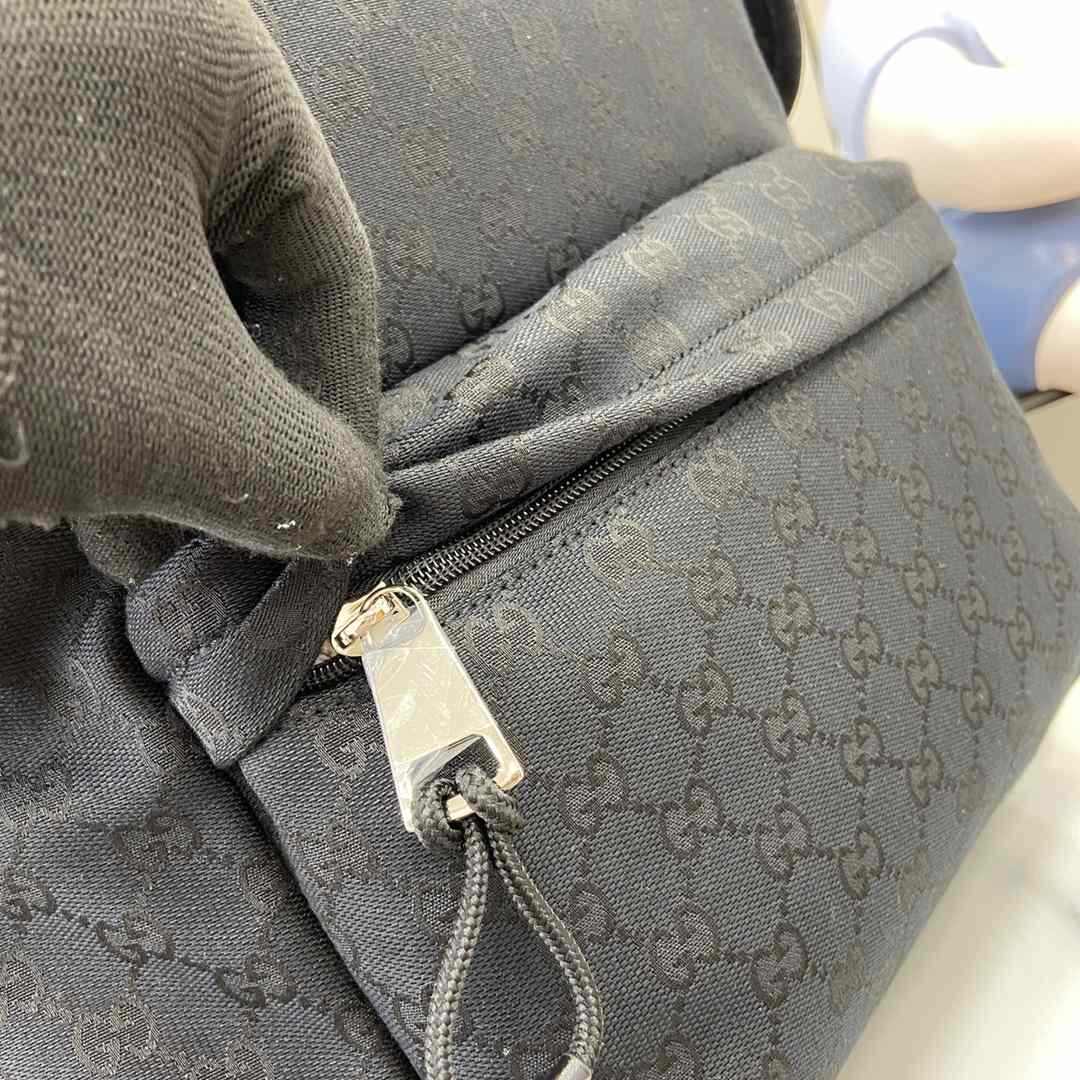 Gucci Medium GG Backpack With Web - PerfectKickZ