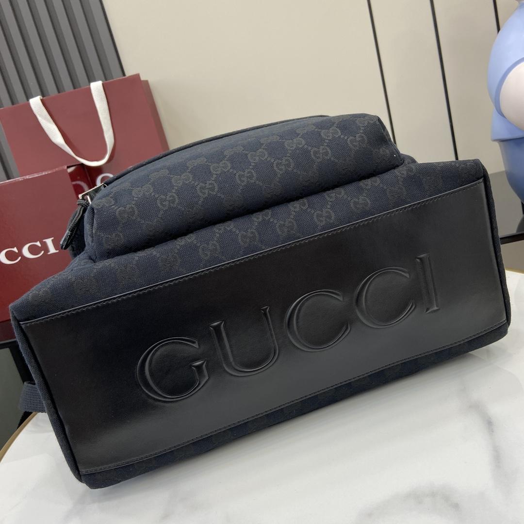 Gucci Medium GG Backpack With Web - PerfectKickZ