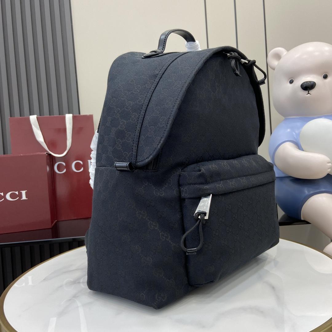 Gucci Medium GG Backpack With Web - PerfectKickZ