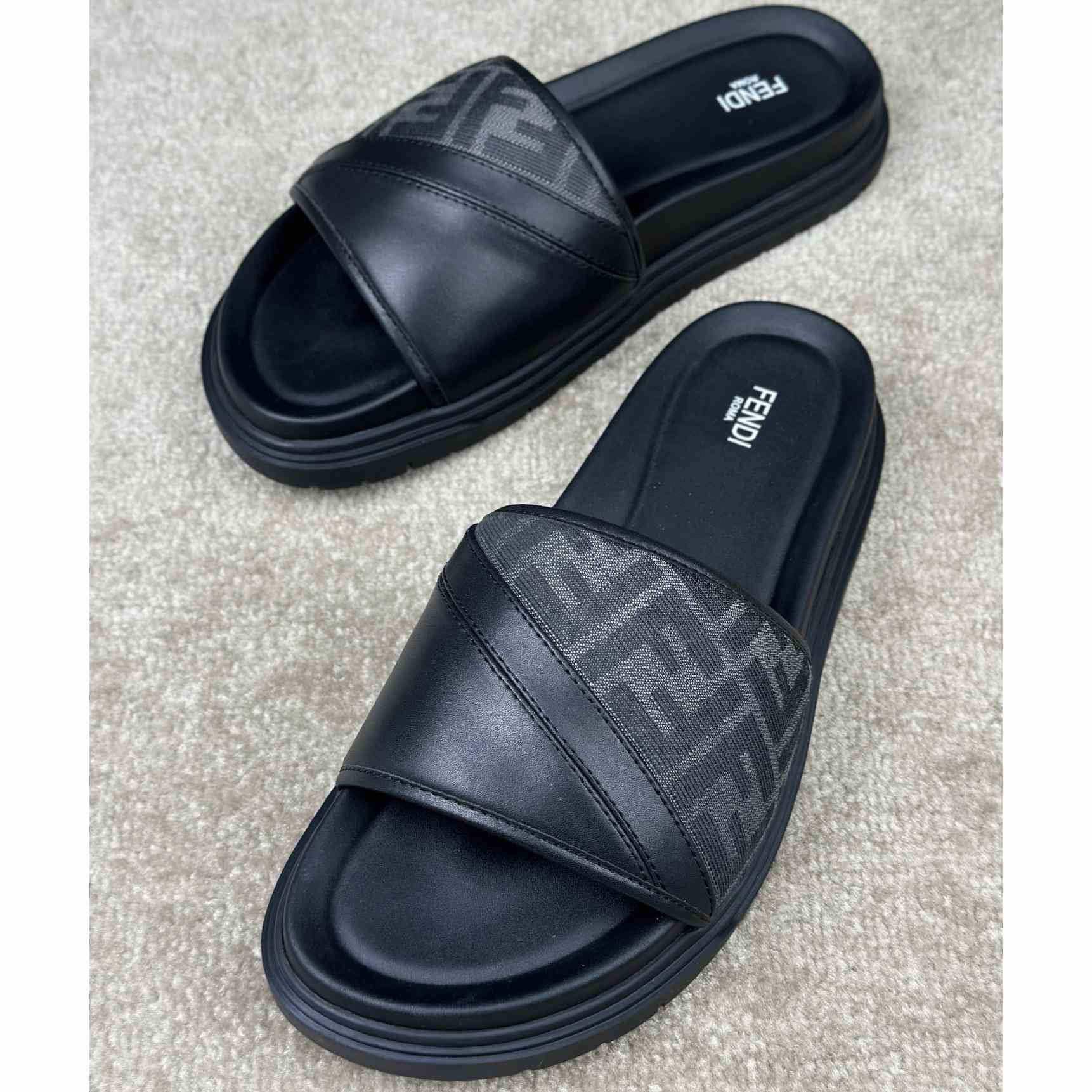 Fendi Diagonal Slides  - PerfectKickZ