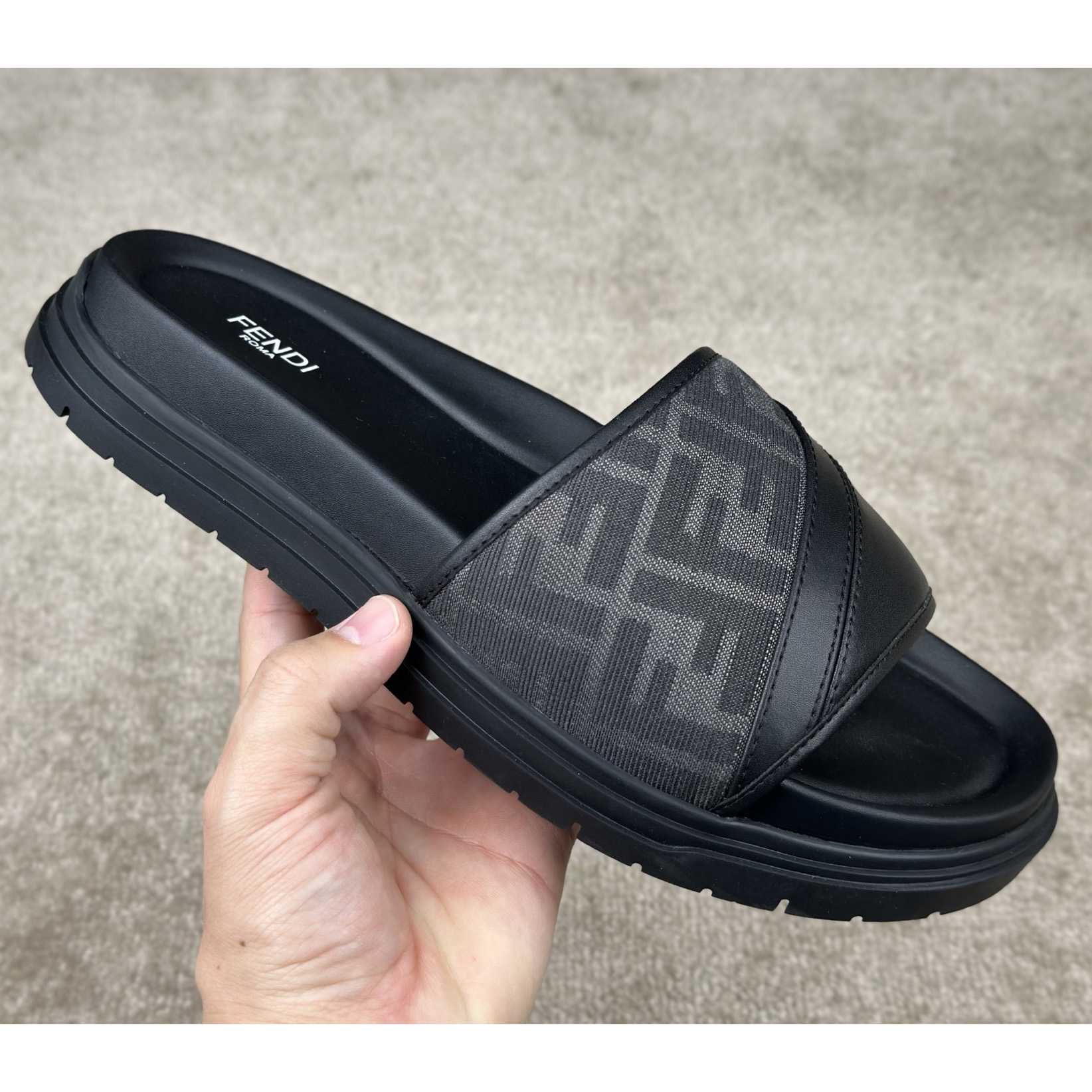 Fendi Diagonal Slides  - PerfectKickZ